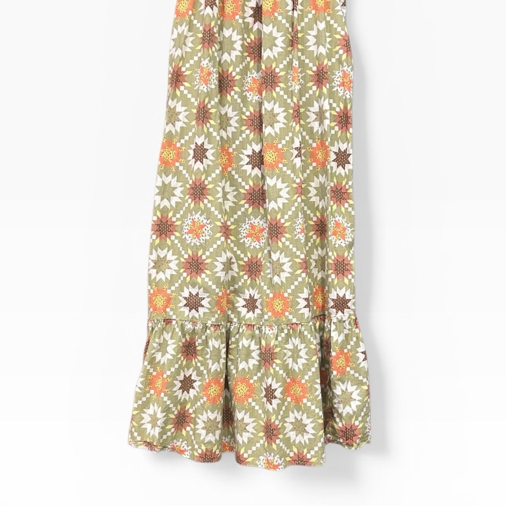 Universal Thread Green Orange Quilt Pattern Maxi … - image 8